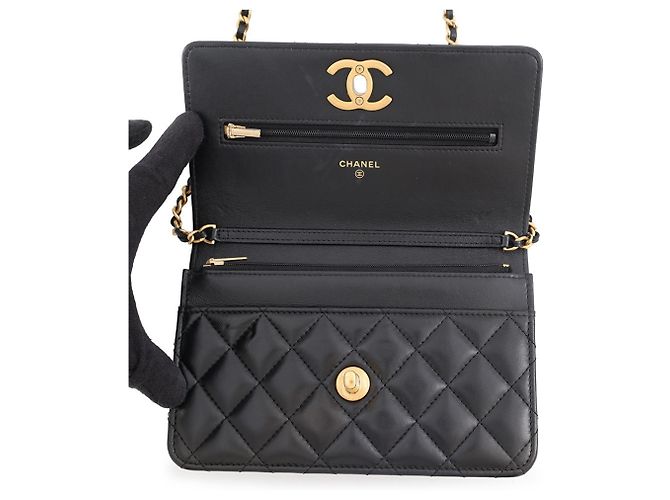 Cartera con cadena Chanel Matelassé Negro - vista 5