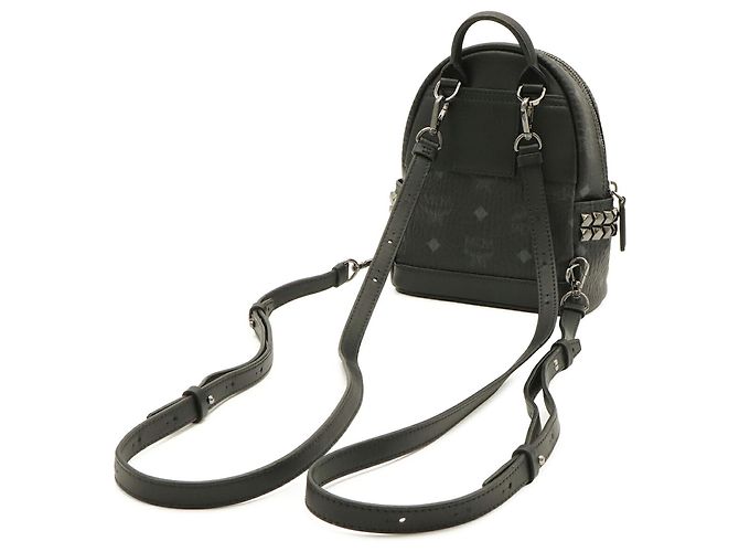 Mochila Mini MCM Stark Visetos Negro - vista 3