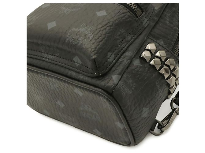 Mochila Mini MCM Stark Visetos Negro - vista 4