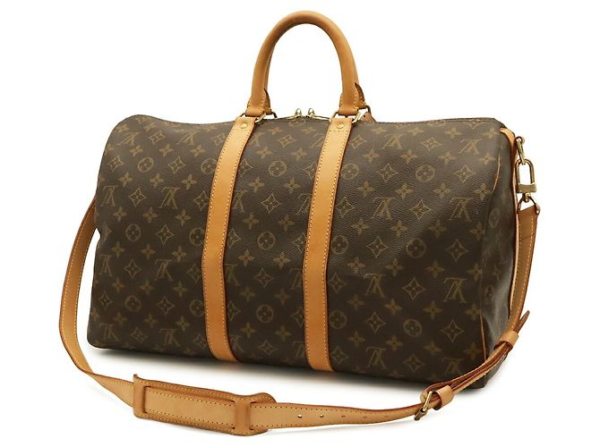 Louis Vuitton Monogram Keepall Bandoulière 45 Marrone Monogramma - vista 3