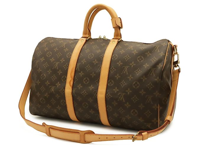 Louis Vuitton Monogram Keepall Bandoulière 45 Marrone Monogramma - vista 3