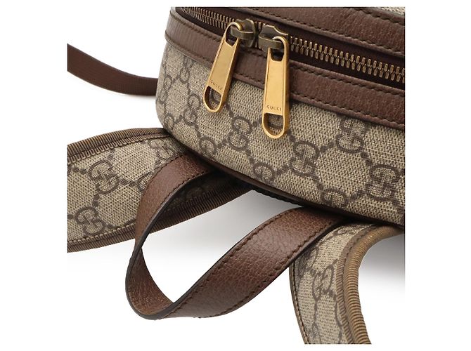 Gucci Ophidia GG Supreme Kleiner Rucksack Braun Rot Beige Grün Gelb - Ansicht 5