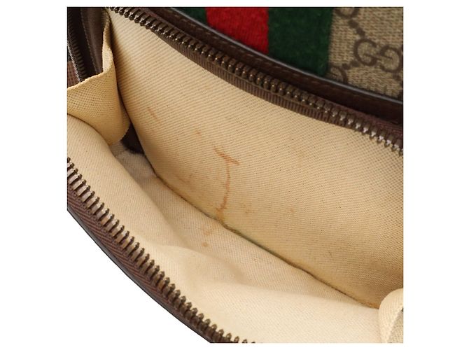 Gucci Ophidia GG Supreme Kleiner Rucksack Braun Rot Beige Grün Gelb - Ansicht 8