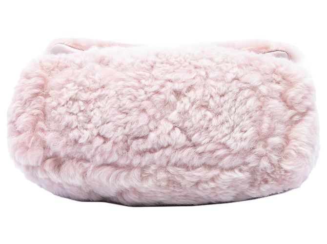 Chanel Pink Medium Shearling 19 Flap Rosa - vista 3