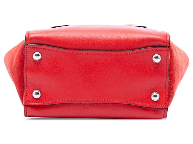 Prada Red Small Glace Calf Twin Pocket Satchel - view 3