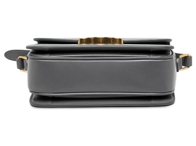 Céline Celine Gray Classique Shiny Calfskin Triomphe Crossbody Brown - view 3