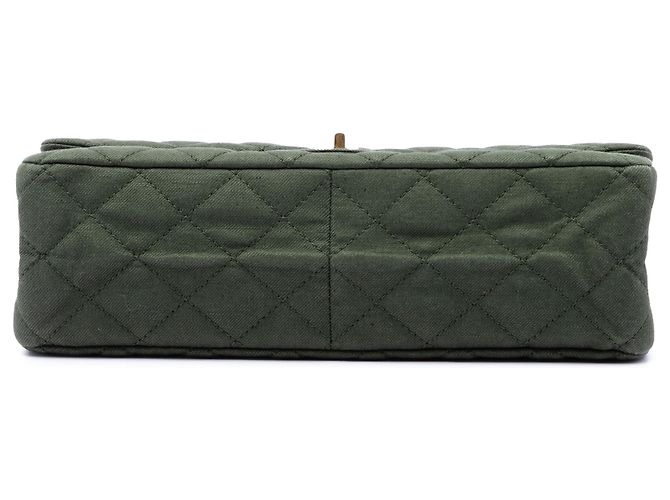 Chanel Green Quilted Jersey Reissue 2.55 Double Flap 227 - Ansicht 3