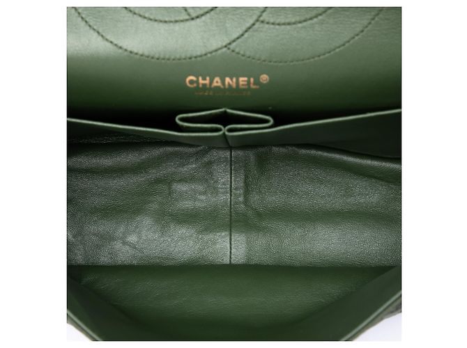 Chanel Green Quilted Jersey Reissue 2.55 Double Flap 227 - Ansicht 4