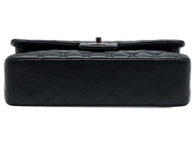 Chanel Black Medium Classic Lambskin Double Flap Nero - vista 3