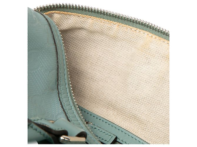Borsa Gucci Joy Boston Media Stampa GG Blu Blu chiaro - vista 6