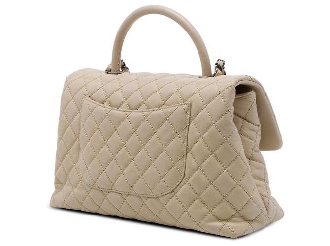 Chanel Beige Large Quilted Caviar Coco Top Handle Bag - Ansicht 2
