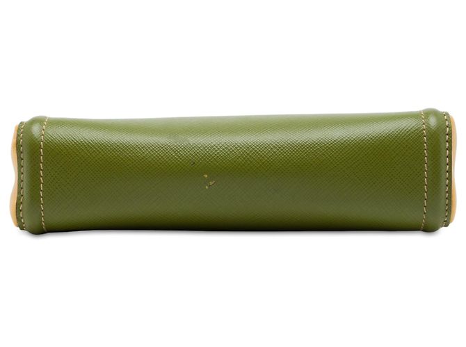 Prada Bicolor Schultertasche in Grün aus Saffiano-Leder - Ansicht 3