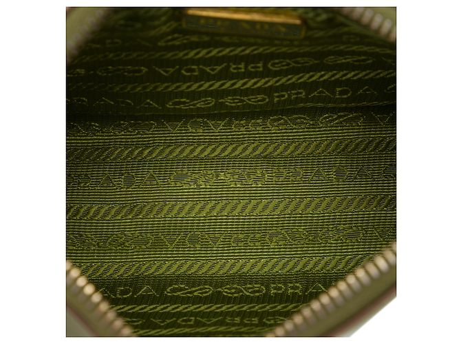 Prada Bicolor Schultertasche in Grün aus Saffiano-Leder - Ansicht 4