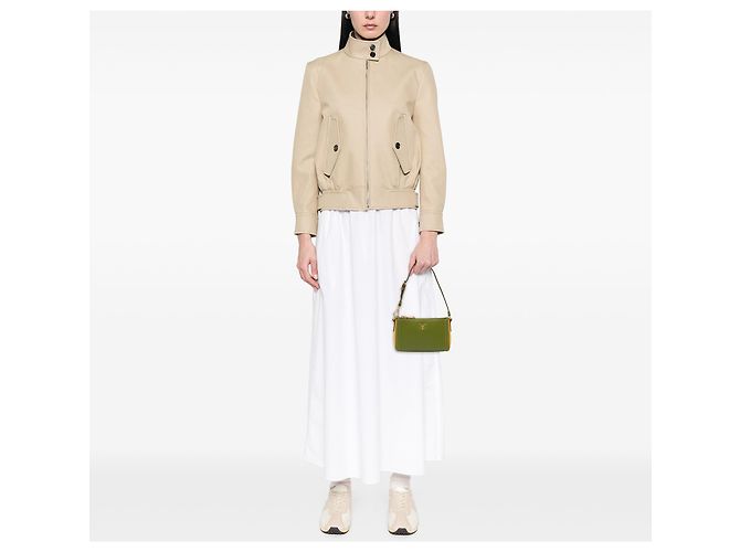 Prada Bicolor Schultertasche in Grün aus Saffiano-Leder - Ansicht 6