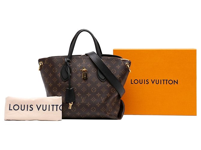 Louis Vuitton Brown Monogram Flower Zipped Tote MM Braun - Ansicht 7