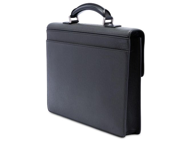 Louis Vuitton Black Taiga Neo Robusto 2 Briefcase Nero - vista 2