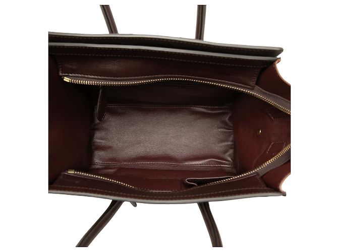 Céline Celine Beige Micro Tricolor Calfskin and Suede Luggage Tote - vista 4