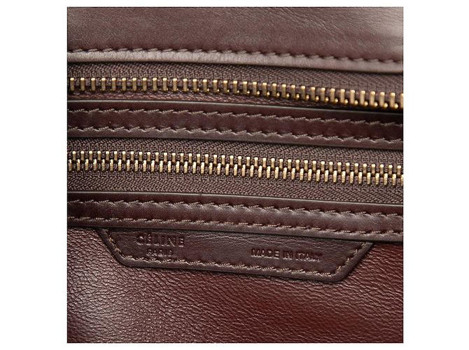 Céline Celine Beige Micro Tricolor Calfskin and Suede Luggage Tote - vista 5