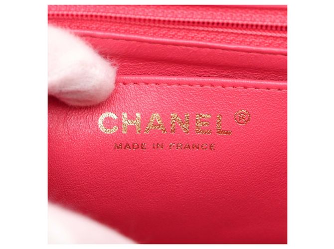 Chanel Pink Mini Rectangular Classic Lambskin Lucky Charms Single Flap Rosa - vista 7