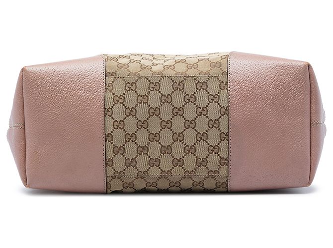 Borsa Gucci Beige Large GG Canvas Bree Fold Over - vista 3