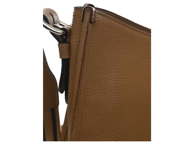 Prada Borsa Hobo Medium Vitello Daino Soft Marrone - vista 7