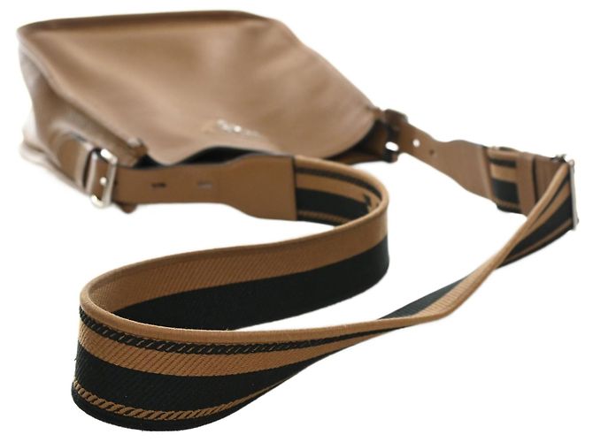 Prada Borsa Hobo Medium Vitello Daino Soft Marrone - vista 9