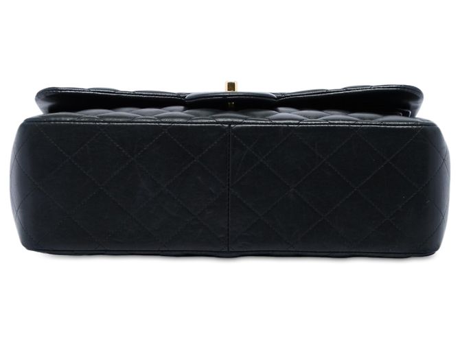 Chanel Black Jumbo Classic Lambskin Double Flap Nero - vista 3