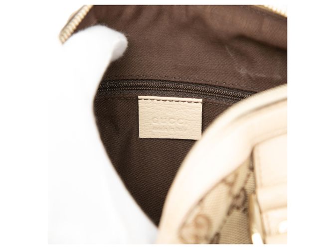 Borsa Boston Gucci Abbey D Ring in tela GG beige - vista 5