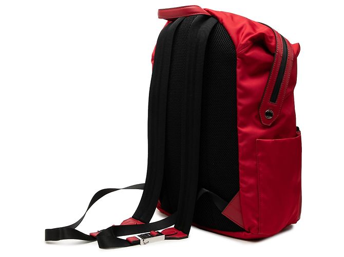 Fendi Vocabulary Hope Rucksack aus rotem Nylon - Ansicht 2