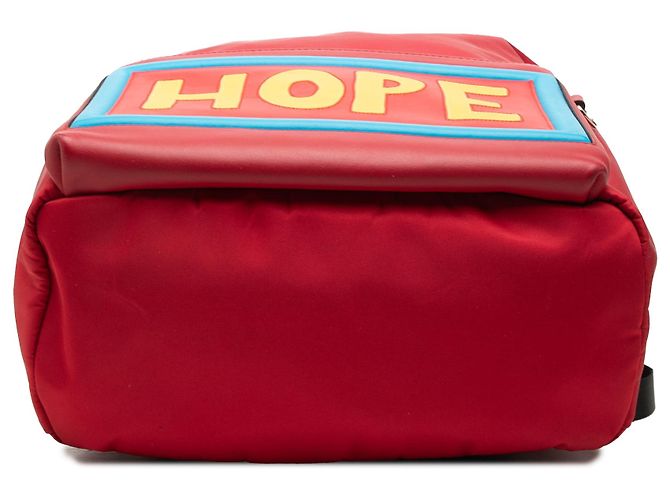 Fendi Vocabulary Hope Rucksack aus rotem Nylon - Ansicht 3