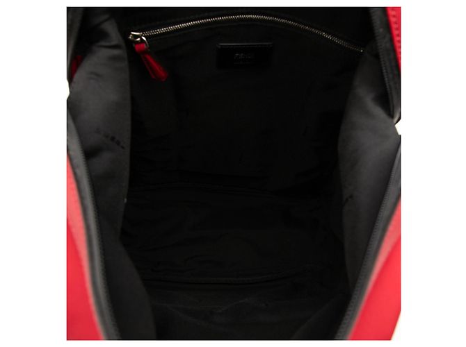 Fendi Vocabulary Hope Rucksack aus rotem Nylon - Ansicht 4