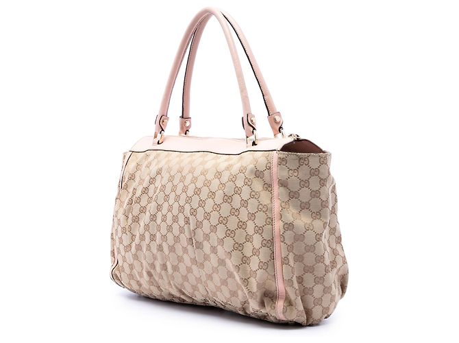 Borsa Tote Gucci Abbey D Ring in tela GG beige - view 2