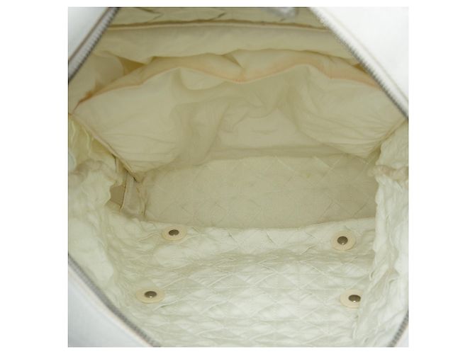 Bottega Veneta White Canvas Intrecciato Webbing Backpack - view 4