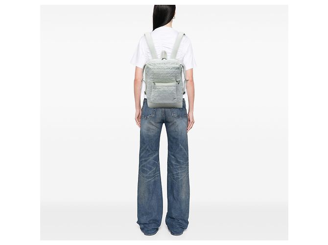 Bottega Veneta White Canvas Intrecciato Webbing Backpack - view 5
