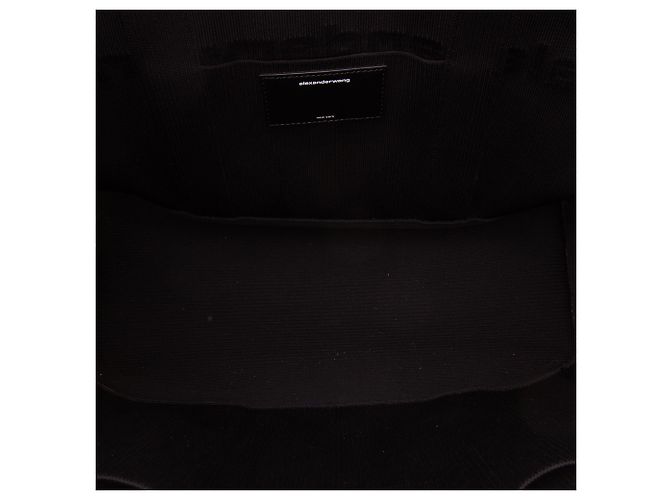Alexander Wang Ryan Tote aus Rippstrick mit schwarzem geprägtem Logo - Ansicht 4