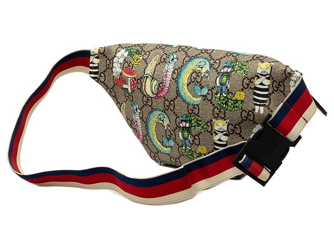 Borsello cintura Gucci Beige Kids Yuko Higuchi GG Supreme Bugs - vista 2