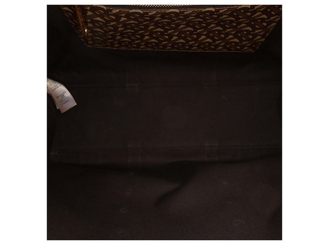 Borsa Tote orizzontale Burberry Brown TB Monogram E Canvas e pelle borchiata Marrone - vista 4