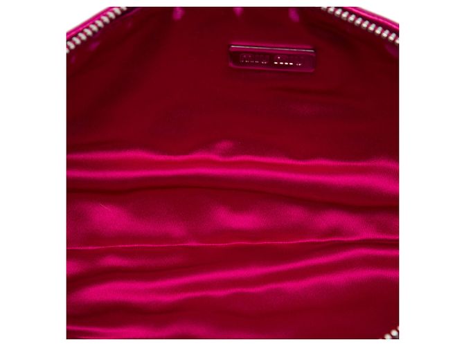 Pochette da polso Miu Miu in paillettes viola e pelle Porpora - vista 4