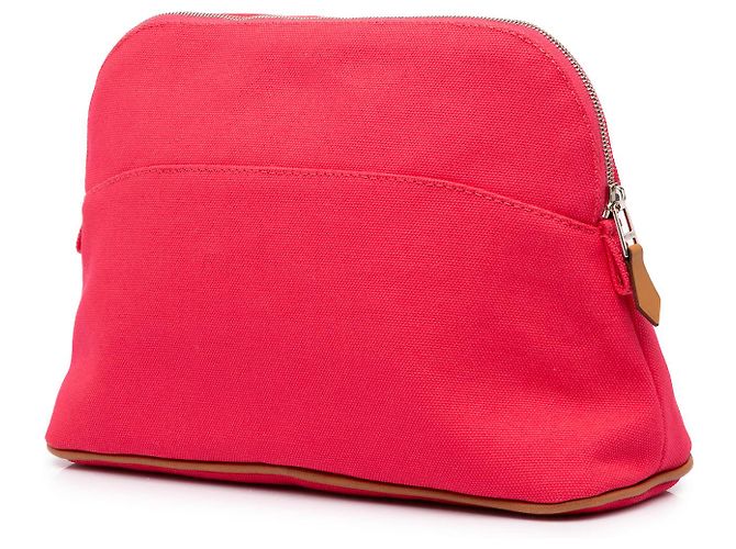 Hermès Pink Toile Bolide Trousse De Voyage PM Rosa - vista 2