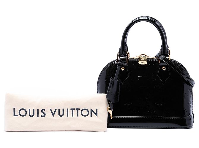 Louis Vuitton Black Monogram Vernis Alma BB Schwarz - Ansicht 7