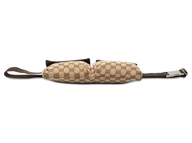 Bolso cinturón Gucci de lona GG beige con doble bolsillo - vista 3