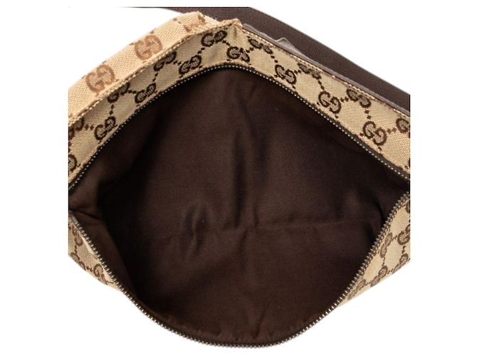 Bolso cinturón Gucci de lona GG beige con doble bolsillo - vista 4