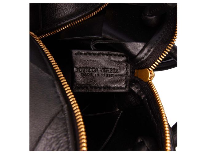 Bottega Veneta Mini Borsa a tracolla Intreccio Cassette in nappa nera Nero - vista 5