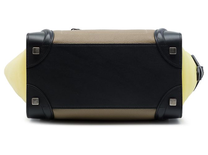Céline Celine Luggage Tote Micro aus tricolor Leder in Braun Taupe - Ansicht 3