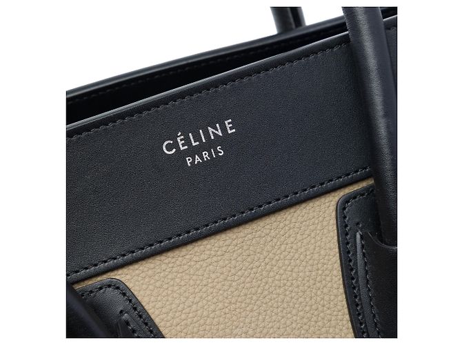 Céline Celine Luggage Tote Micro aus tricolor Leder in Braun Taupe - Ansicht 5