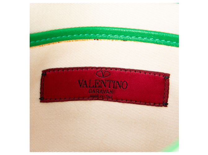 Valentino Borsa a Tracolla Rockstud Medium in Pelle Colorblock Bianca con Chiusura - vista 5