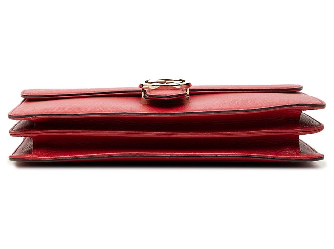 Gucci Interlocking G Crossbody-Tasche aus rotem Dollar-Kalbsleder, Medium - Ansicht 3