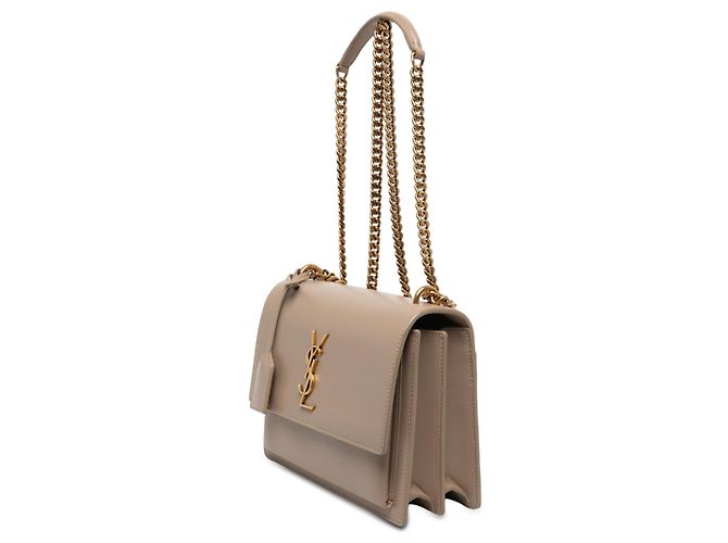 Autre Marque Saint Laurent Beige Medium Calfskin Monogram Sunset Crossbody - vista 2