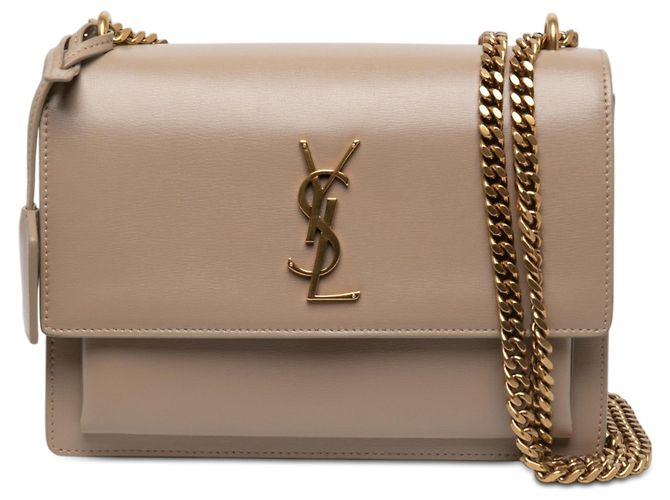 Autre Marque Saint Laurent Beige Medium Calfskin Monogram Sunset Crossbody - vista 5