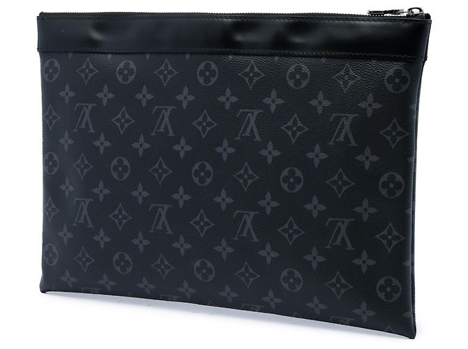 Louis Vuitton Black Monogram Eclipse Discovery Pochette GM - view 2
